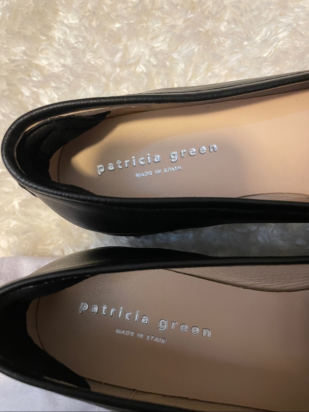 Patricia Green Black Loafers Tassel Leather Spain Corporate Goth Luxury NWOT 8US - Picture 6 of 6